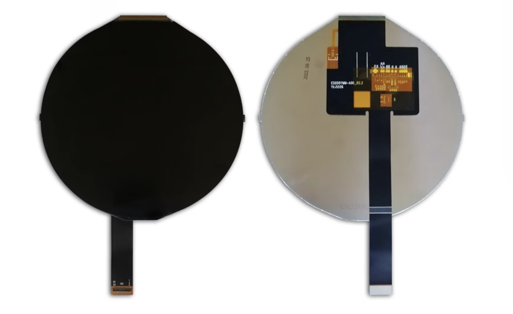 5-tommer rund LCD-skærm 1080*1080, MIPI-interface med multi-point kapacitiv berøringsskærmmontering GT911